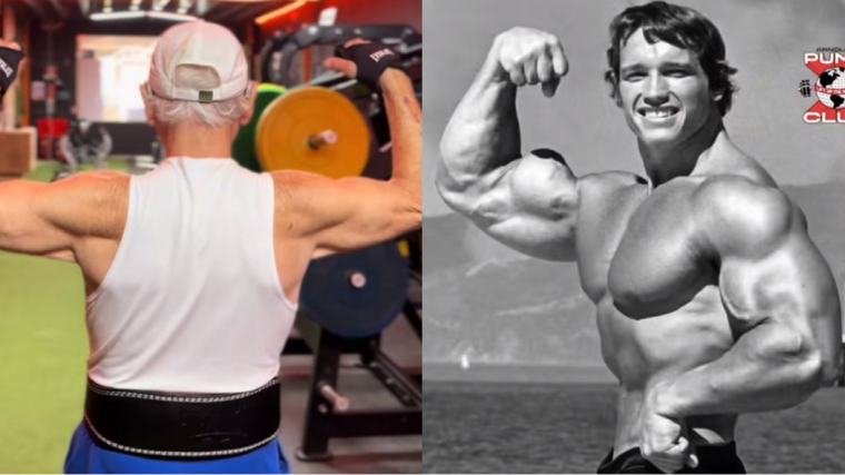 Arnold Schwarzenegger elogió los músculos de un hombre de 88 años que empezó a entrenar tras la muerte de su esposa
