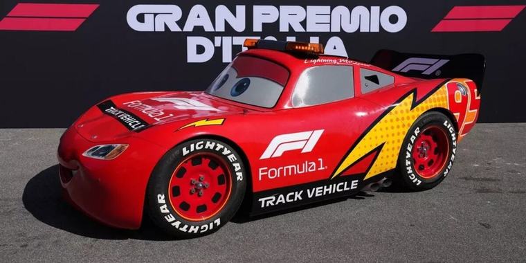 El Rayo McQueen rodará como Safety Car en el Gran Premio de Monza de Fórmula 1