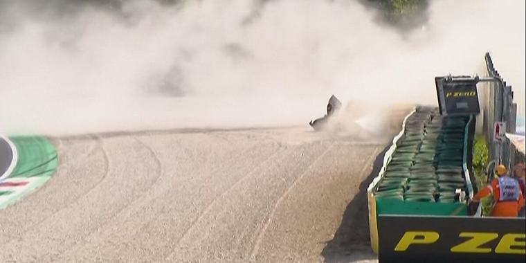 Video: fuerte accidente en Monza, Charles Leclerc se retira