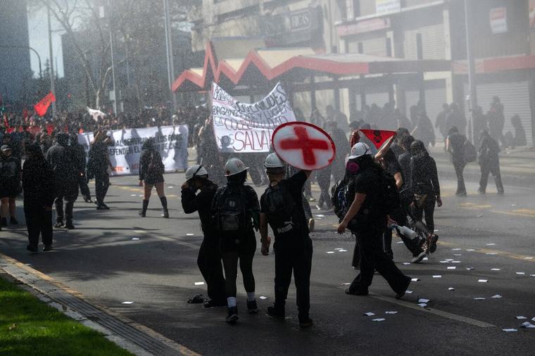 Protestas en Chile contra las reformas de seguridad de José Antonio Kast