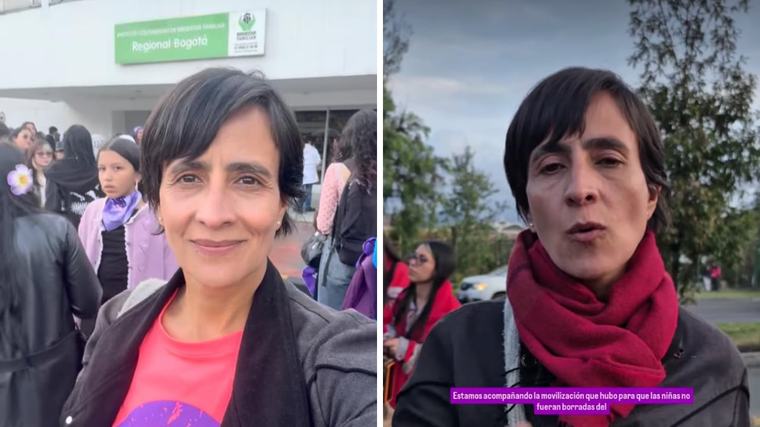 Exministra de Petro, Susana Muhamad, apareció en medio de protestas en las que vandalizaron el ICBF