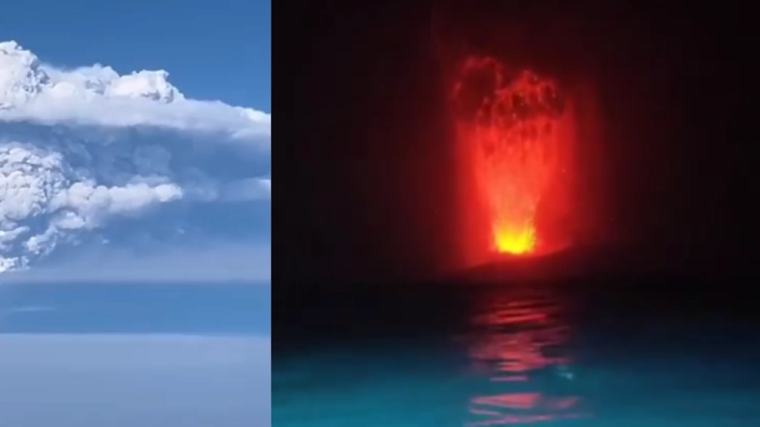 Impactantes videos de la erupción del volcán Anak Krakatoa en Indonesia: paralizó seis aeropuertos y afectó a más de 370 vuelos