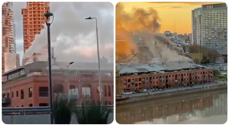 Fuerte incendio en un restaurante en Buenos Aires, Argentina: 50 personas tuvieron que ser evacuadas