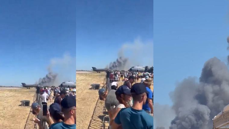 Video | Dos pilotos murieron al estrellarse en un caza griego durante una exhibición aérea en Atenas