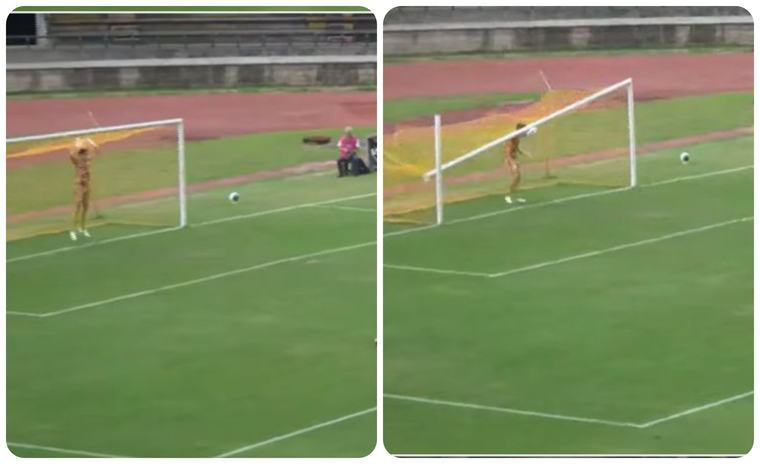Bochorno internacional en el fútbol colombiano: arquero vivió incómodo momento en un penal