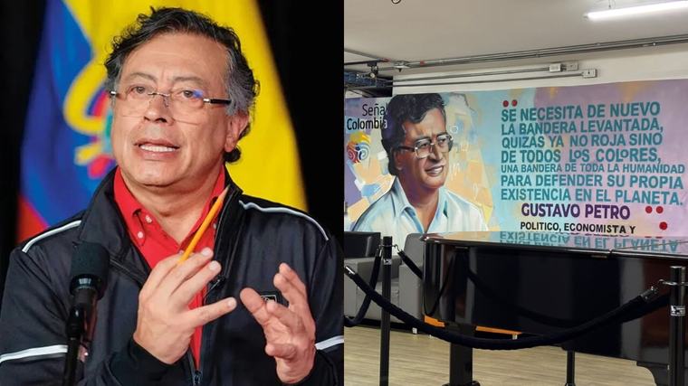 Así reaccionó Petro después de que borraran un mural con su cara que estaba en una pared de Inravisión
